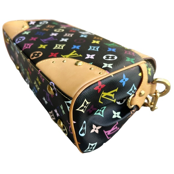 Louis Vuitton Beverly MM Monogram Shoulder Handbag Black Multicolor Noir - Picture 9 of 14